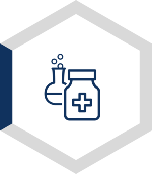 Medical potion bottle icon.