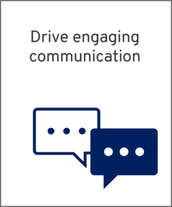 Promote effective dialogue with speech bubble icons.