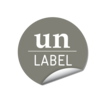 Unlabel brand logo in gray tones.