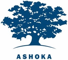 Ashoka organization logo with stylized tree.