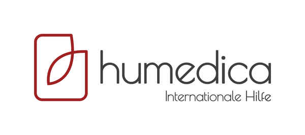 Humedica logo with leaf and text.