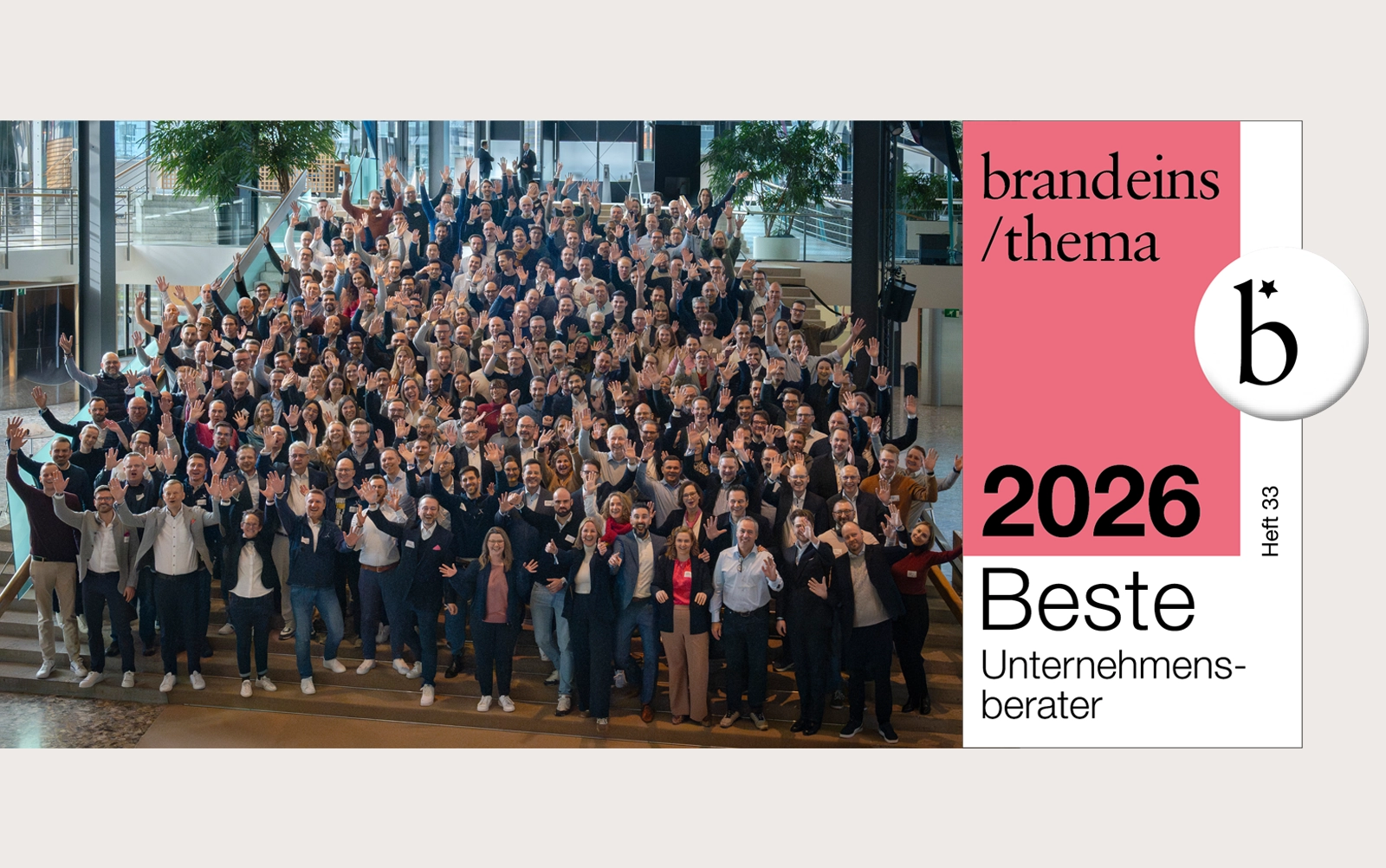 AdEx Partners und seine Tochtergesellschaft BMC Strategy Consultants werden vom Wirtschaftsmagazin brand eins und dem Marktforschungsunternehmen Statista als „Beste Unternehmensberater Deutschlands 2026“ ausgezeichnet.