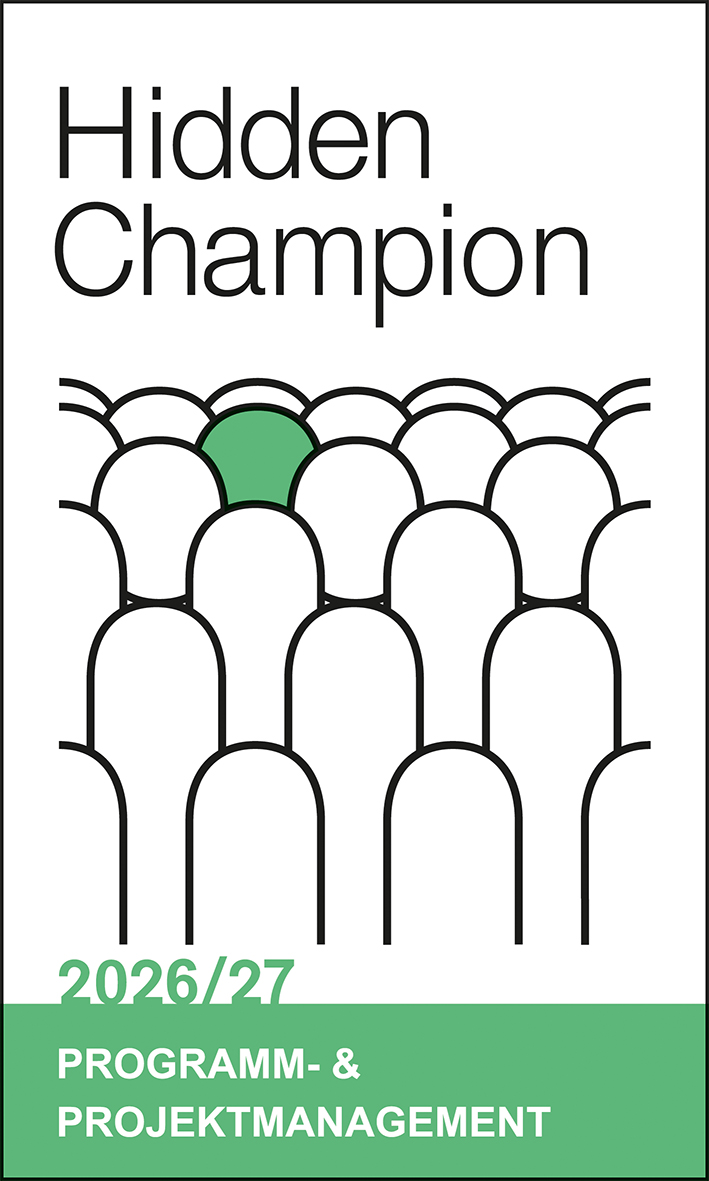 AdEx Partners wird erneut als Hidden Champion of Consulting 2026/27 im Program & Project Management ausgezeichnet – zum vierten Mal in Folge.